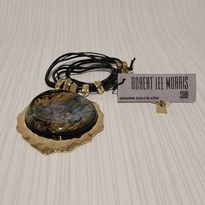 Stunning Robert Lee Morris Soho Gold Plated Pendant Necklace From Found Case